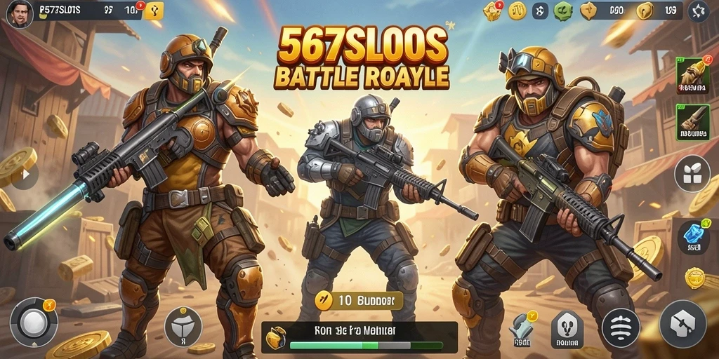 Gameplay intens di 567SLOTS dengan aksi Battle Royale.