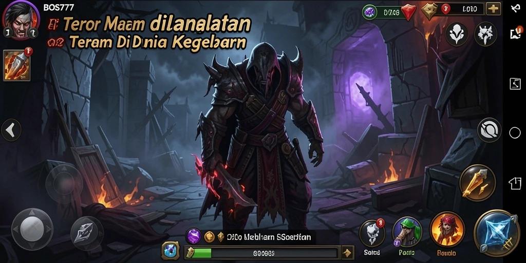 Screenshot menampilkan suasana mencekam di dalam game BOS777.