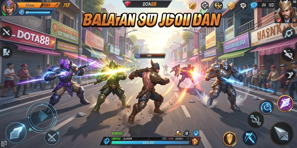 Tampilan gameplay DOTA88 yang penuh aksi balapan.