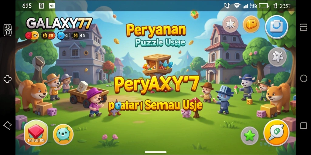 Tangkapan layar menunjukan gameplay menantang di GALAXY77.