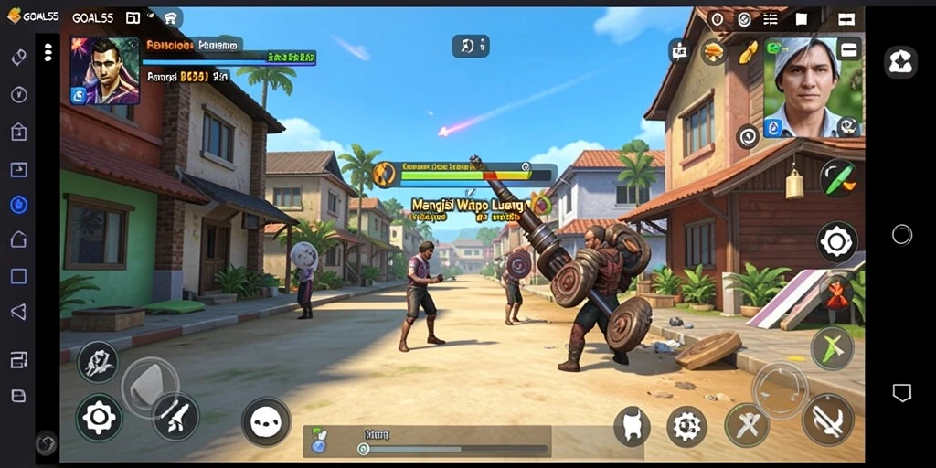 Tampilan gameplay seru dalam GOAL55 yang menantang dan menyenangkan.