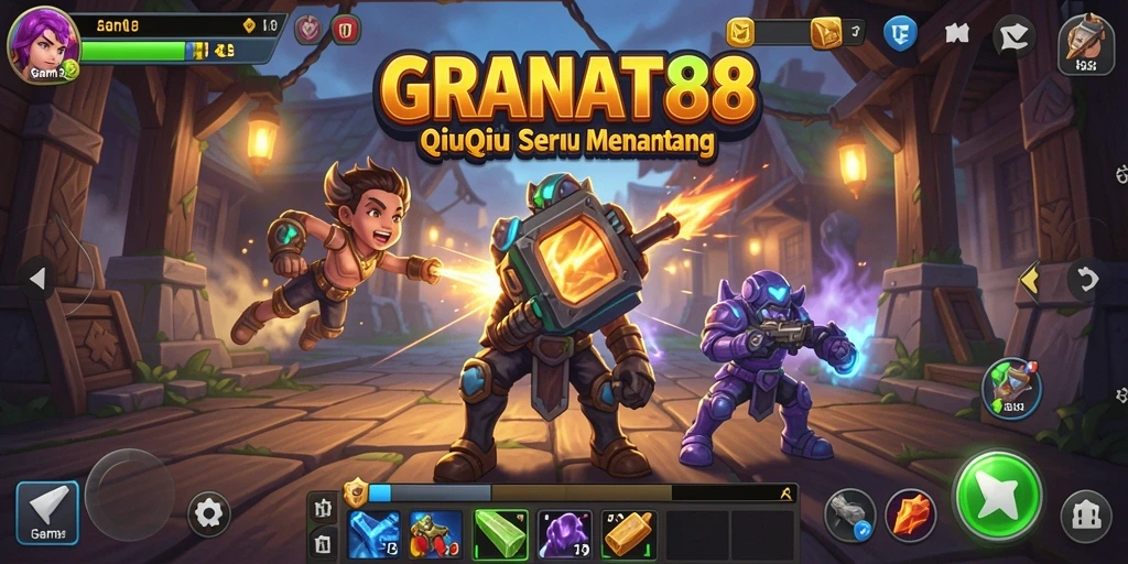 Tampilan permainan QiuQiu yang menarik dan interaktif di GRANAT88.