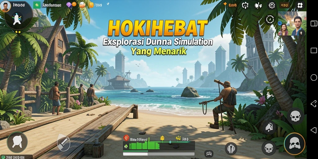 Tangkapan layar gameplay HOKIHEBAT menampilkan keindahan dunia simulation.