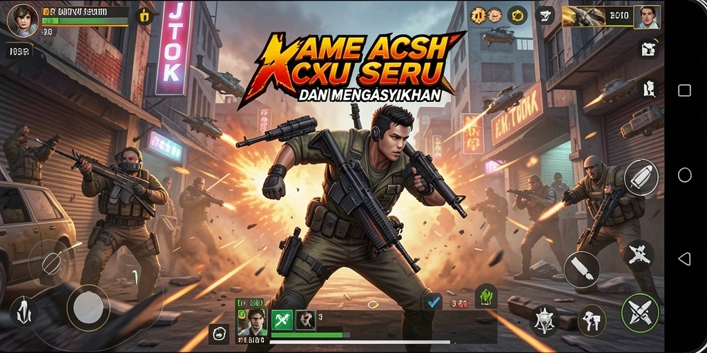 Tampilan gameplay menegangkan dalam JKTOK, aksi seru dan grafis menawan.
