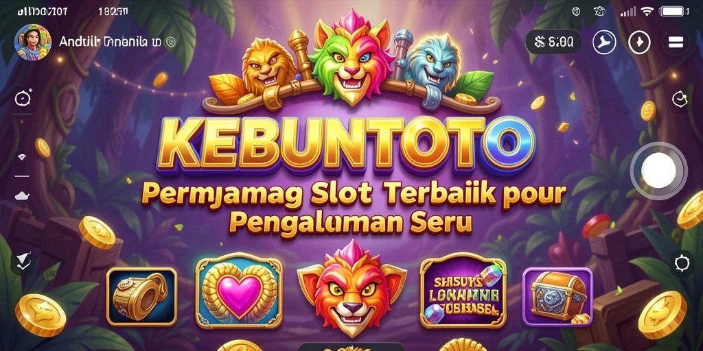 Screenshot utama KEBUNTOTO menunjukkan gameplay menarik Slot dengan grafis menawan.