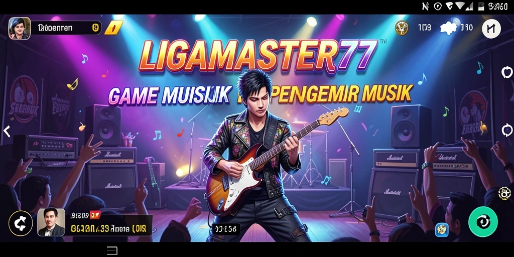 Tampilan gameplay LIGAMASTER77 dengan berbagai lagu dan tantangan menarik.