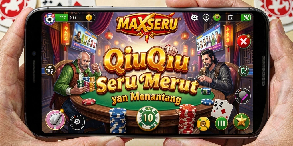 Tampilan gameplay seru dalam MAXSERU saat bermain QiuQiu.