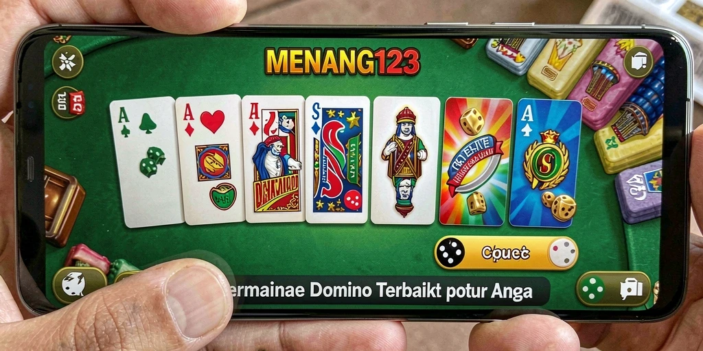 Tampilan seru dari gameplay Domino di MENANG123.