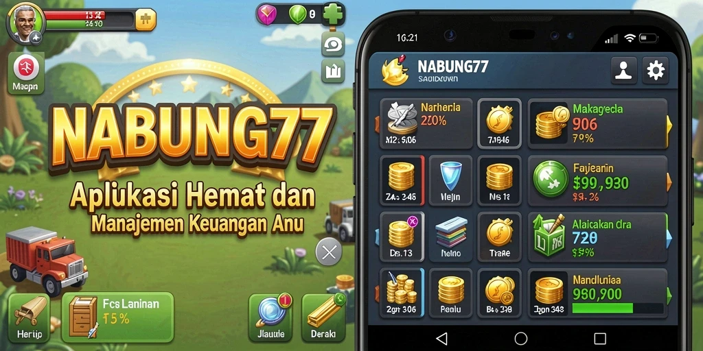 Tampilan antarmuka NABUNG77 yang menarik dan informatif.