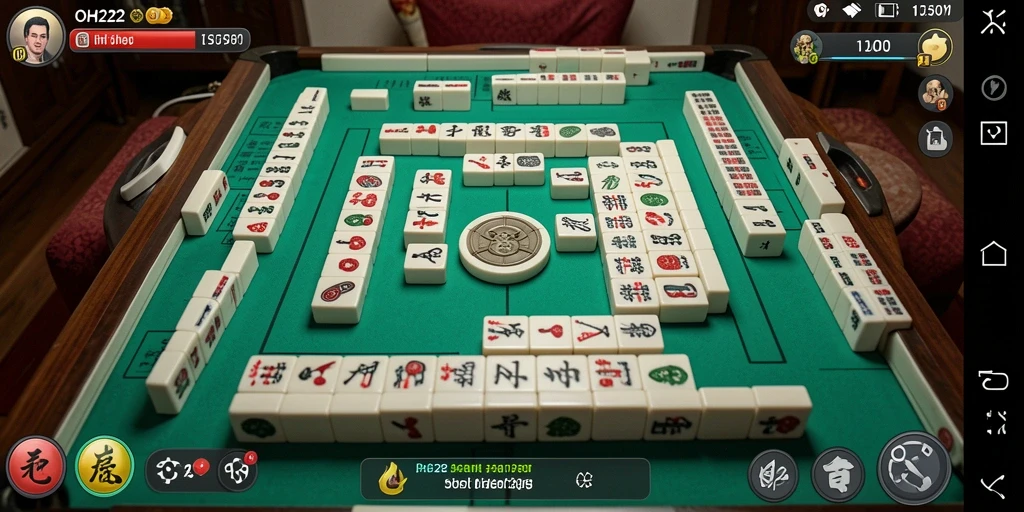 Tampilan permainan Mahjong yang menarik dan seru dalam OH222.