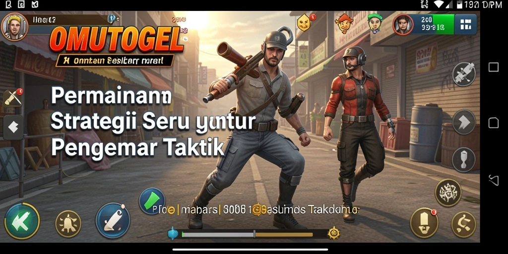 Tampilan gameplay OMUTOGEL yang menampilkan siasat cerdas dalam strategi.