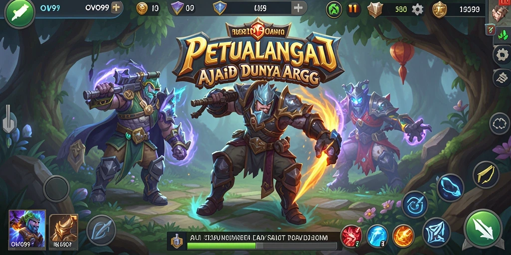 Tangkapan layar OVO99 menampilkan aksi pertempuran seru dalam dunia ARPG.
