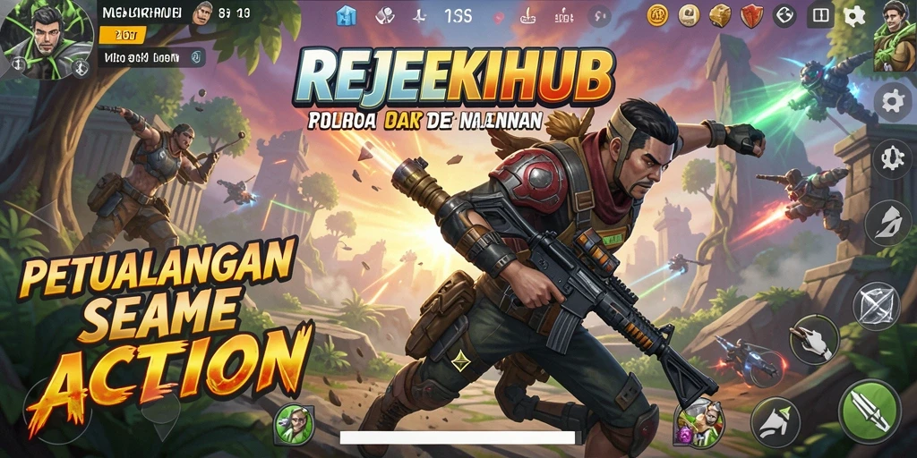 Tangkapan layar utama dari gameplay Action yang seru di REJEKIHUB.