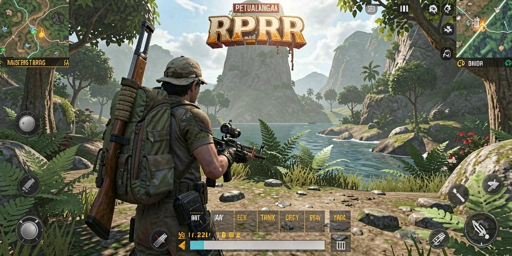 Screenshot RPRR menampilkan petualangan di dunia terbuka yang menakjubkan.
