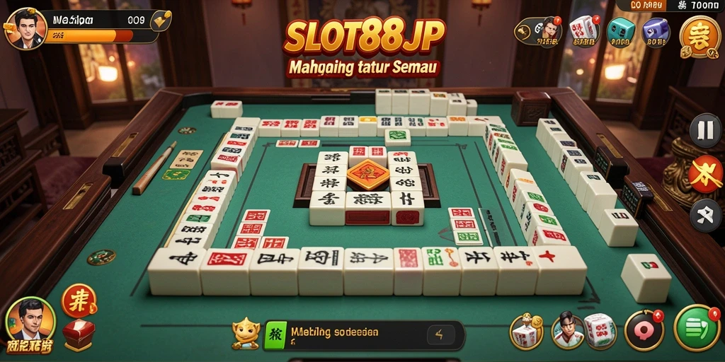 Tampilan gameplay SLOT88JP yang menarik dalam permainan Mahjong.