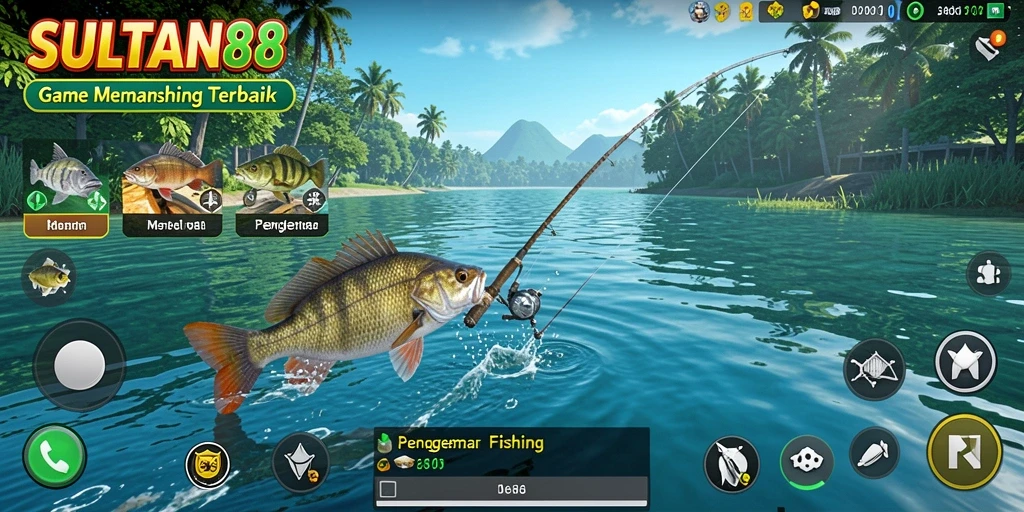 Gameplay SULTAN88 yang menampilkan aksi memancing yang dinamis.