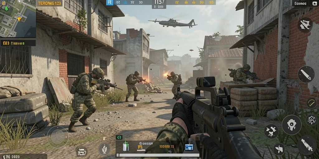 Gameplay seru dalam aksi tembak-menembak FPS.