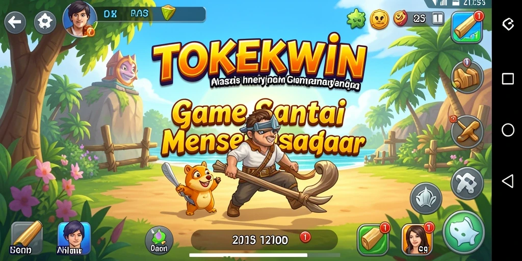 Gameplay TOKEKWIN yang seru dan penuh warna.