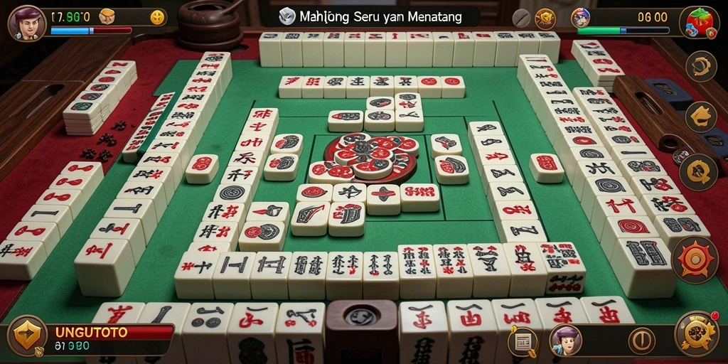 Tampilan menarik dari gameplay Mahjong di UNGUTOTO.